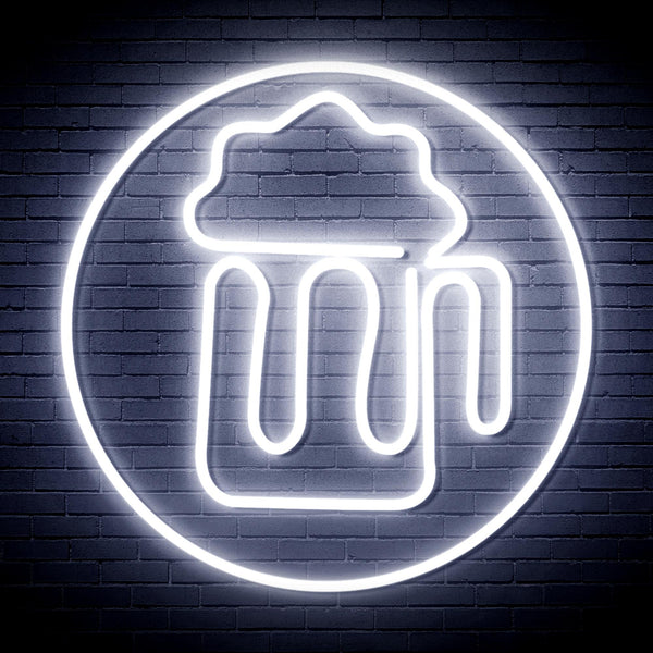 advpro-beer-mug-in-circle-ultra-bright-led-neon-sign-fnu0311 - White