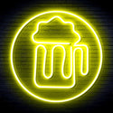 advpro-beer-mug-in-circle-ultra-bright-led-neon-sign-fnu0311 - Yellow