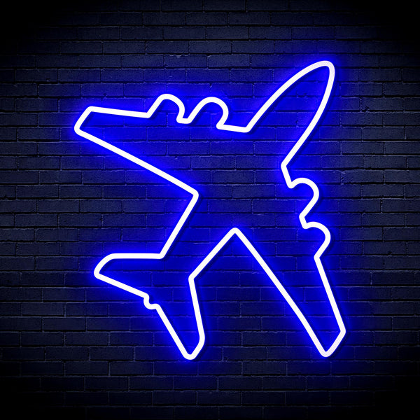 advpro-aeroplane-ultra-bright-led-neon-sign-fnu0314 - Blue