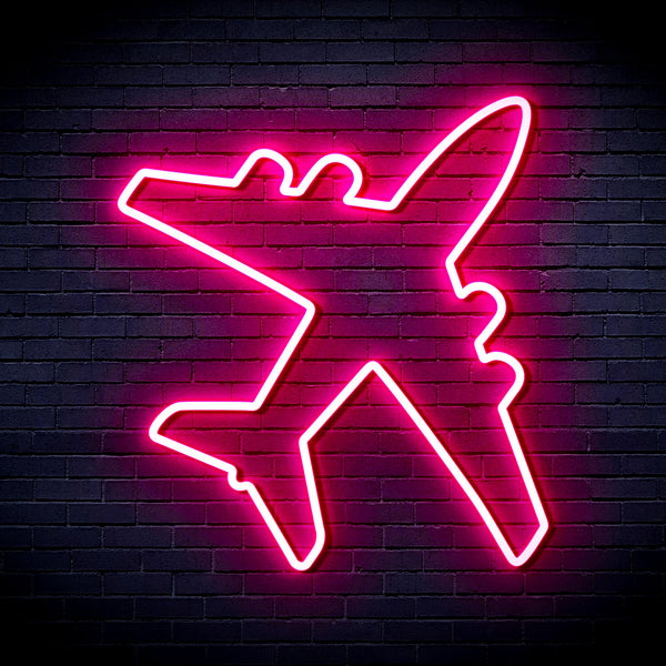 advpro-aeroplane-ultra-bright-led-neon-sign-fnu0314 - Pink