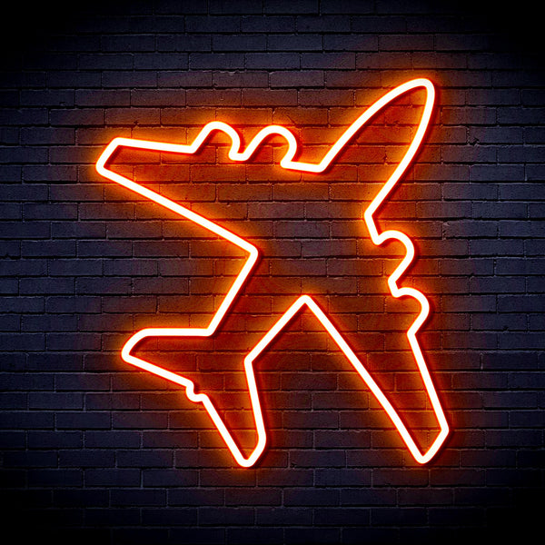 advpro-aeroplane-ultra-bright-led-neon-sign-fnu0314 - Orange