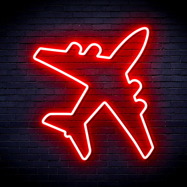 advpro-aeroplane-ultra-bright-led-neon-sign-fnu0314 - Red