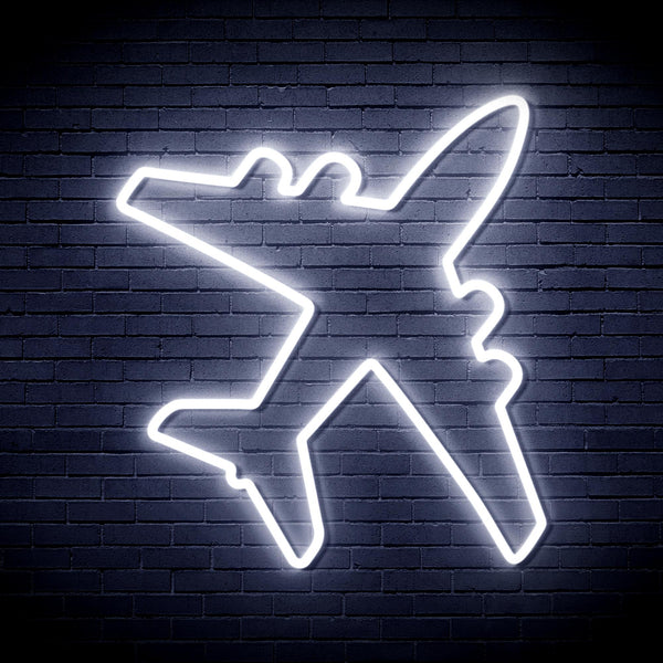 advpro-aeroplane-ultra-bright-led-neon-sign-fnu0314 - White