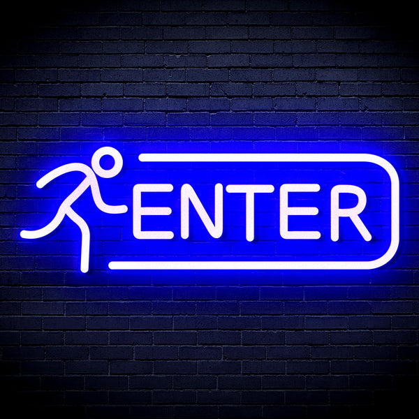 advpro-enter-sign-ultra-bright-led-neon-sign-fnu0318 - Blue