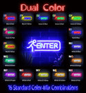 advpro-enter-sign-ultra-bright-led-neon-sign-fnu0318 - Dual-Color