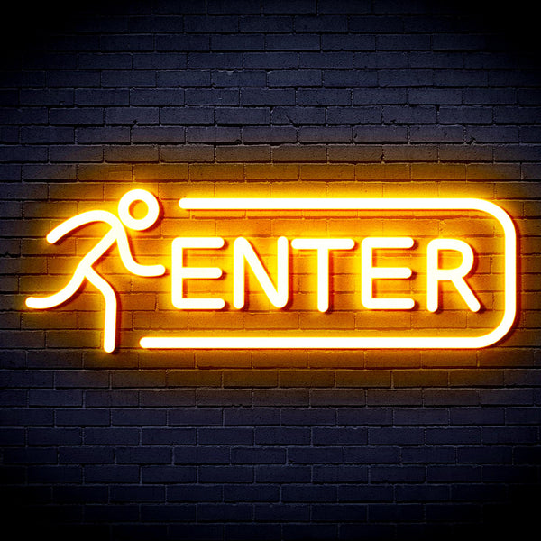 advpro-enter-sign-ultra-bright-led-neon-sign-fnu0318 - Golden Yellow