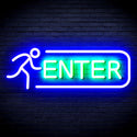 advpro-enter-sign-ultra-bright-led-neon-sign-fnu0318 - Green & Blue