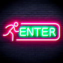 advpro-enter-sign-ultra-bright-led-neon-sign-fnu0318 - Green & Pink