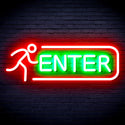 advpro-enter-sign-ultra-bright-led-neon-sign-fnu0318 - Green & Red