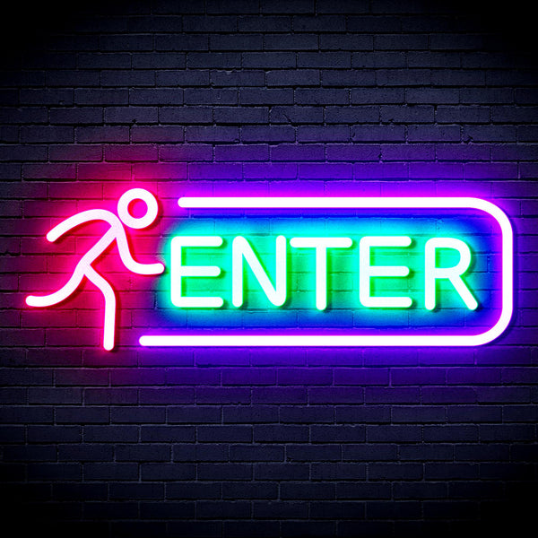 advpro-enter-sign-ultra-bright-led-neon-sign-fnu0318 - Multi-Color 3
