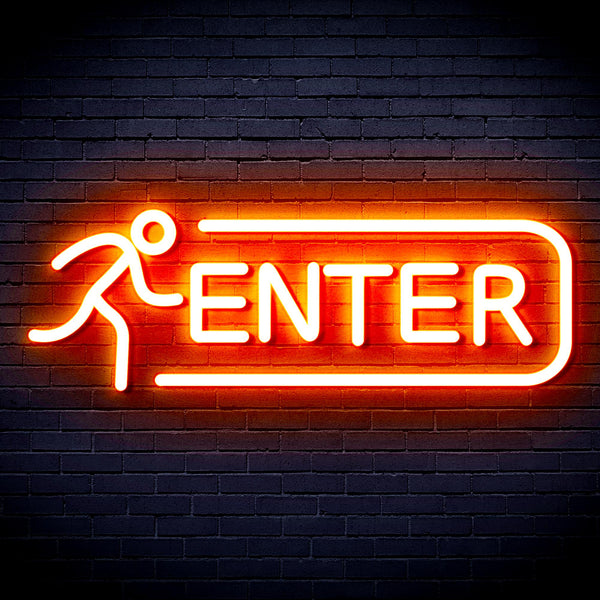 advpro-enter-sign-ultra-bright-led-neon-sign-fnu0318 - Orange