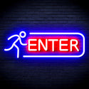 advpro-enter-sign-ultra-bright-led-neon-sign-fnu0318 - Red & Blue