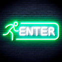 advpro-enter-sign-ultra-bright-led-neon-sign-fnu0318 - White & Green