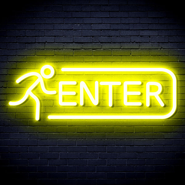 advpro-enter-sign-ultra-bright-led-neon-sign-fnu0318 - Yellow