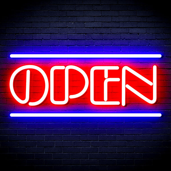 advpro-open-sign-ultra-bright-led-neon-sign-fnu0319 - Blue & Red