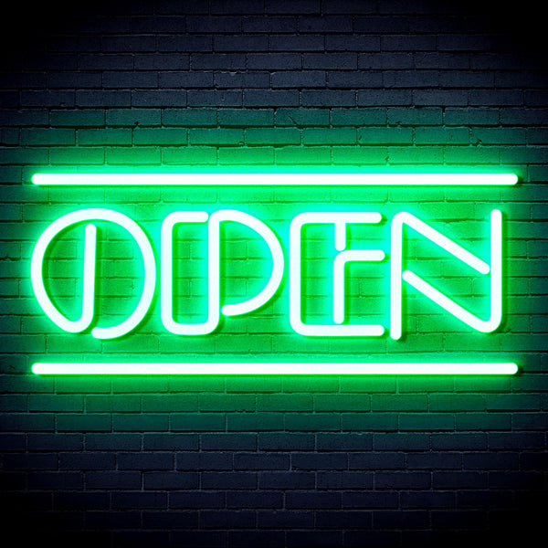 advpro-open-sign-ultra-bright-led-neon-sign-fnu0319 - Green