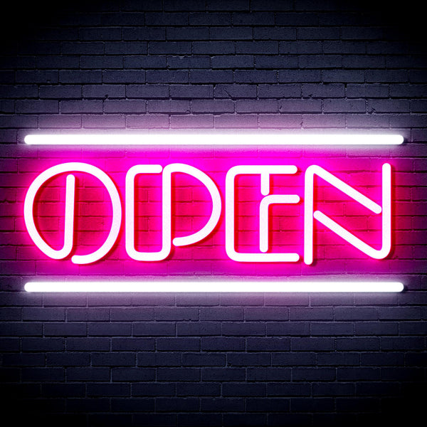 advpro-open-sign-ultra-bright-led-neon-sign-fnu0319 - White & Pink