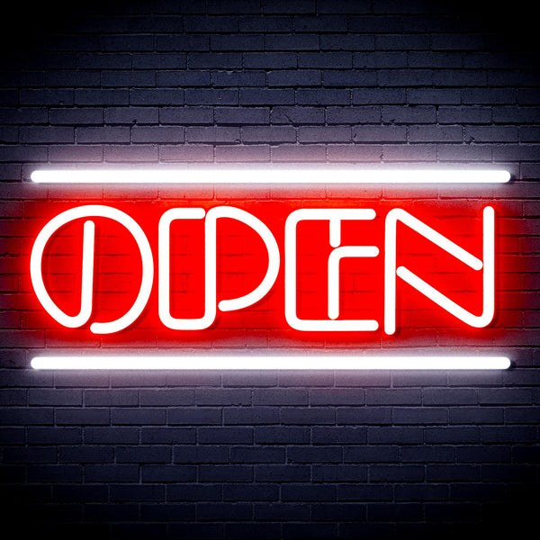 advpro-open-sign-ultra-bright-led-neon-sign-fnu0319 - White & Red