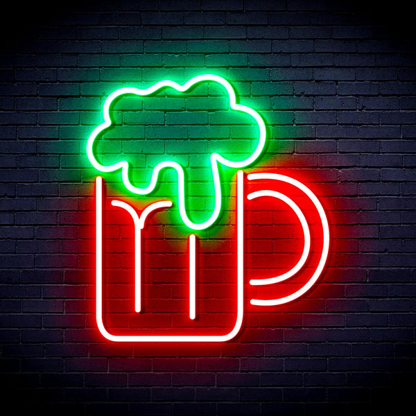 advpro-beer-mug-ultra-bright-led-neon-sign-fnu0320 - Green & Red