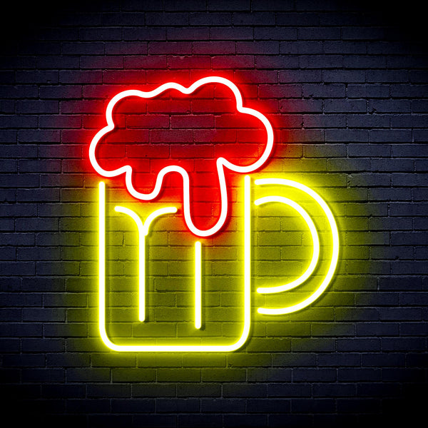 advpro-beer-mug-ultra-bright-led-neon-sign-fnu0320 - Red & Yellow