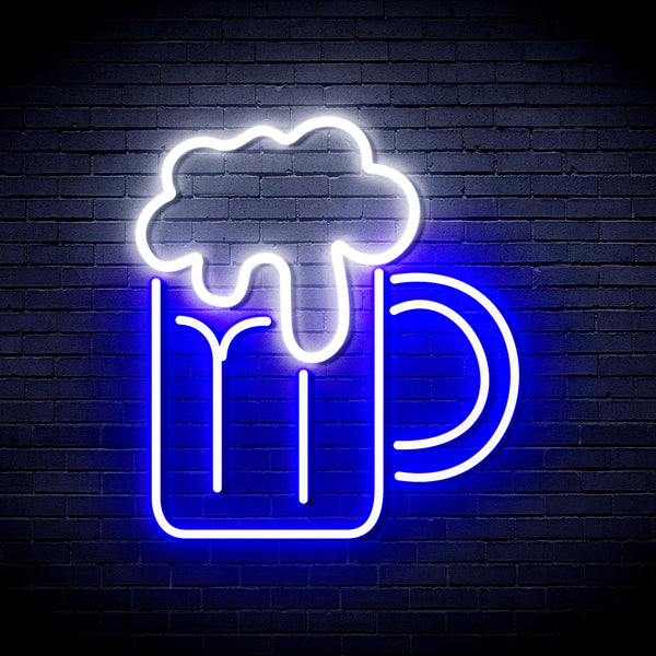 advpro-beer-mug-ultra-bright-led-neon-sign-fnu0320 - White & Blue