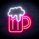 advpro-beer-mug-ultra-bright-led-neon-sign-fnu0320 - White & Pink