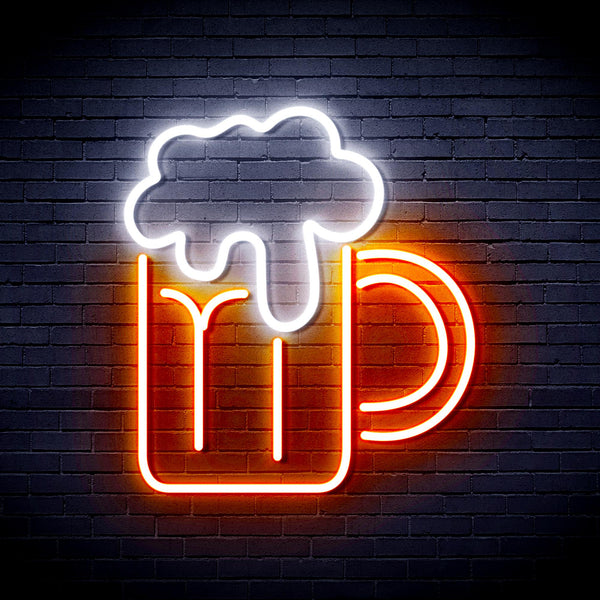 advpro-beer-mug-ultra-bright-led-neon-sign-fnu0320 - White & Orange