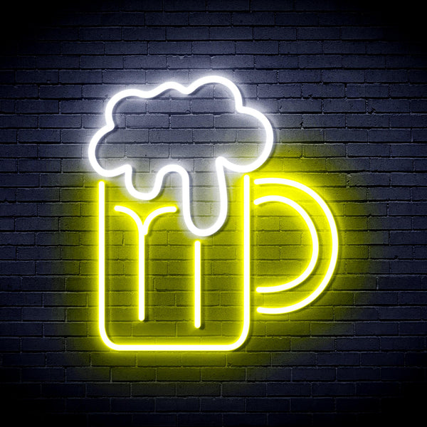 advpro-beer-mug-ultra-bright-led-neon-sign-fnu0320 - White & Yellow