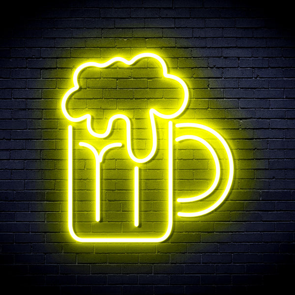 advpro-beer-mug-ultra-bright-led-neon-sign-fnu0320 - Yellow