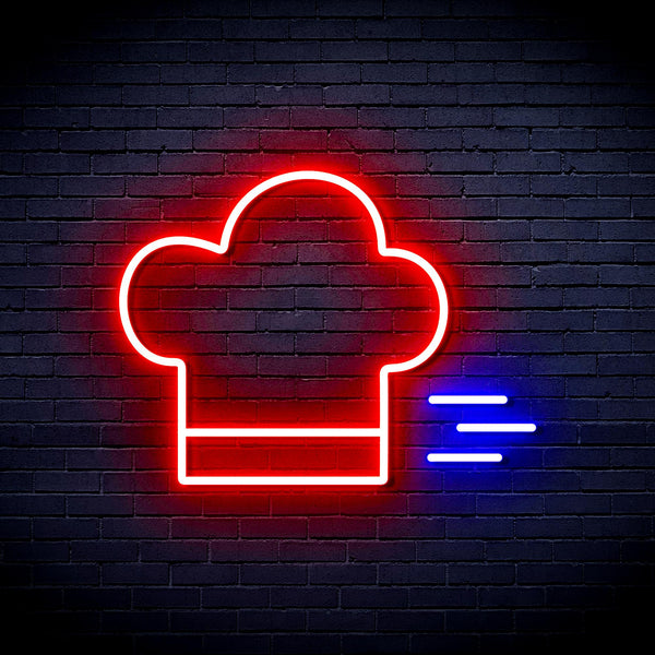 advpro-chef-hat-ultra-bright-led-neon-sign-fnu0321 - Blue & Red