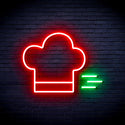 advpro-chef-hat-ultra-bright-led-neon-sign-fnu0321 - Green & Red
