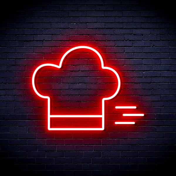 advpro-chef-hat-ultra-bright-led-neon-sign-fnu0321 - Red