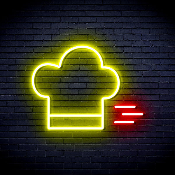 advpro-chef-hat-ultra-bright-led-neon-sign-fnu0321 - Red & Yellow