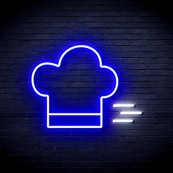 advpro-chef-hat-ultra-bright-led-neon-sign-fnu0321 - White & Blue