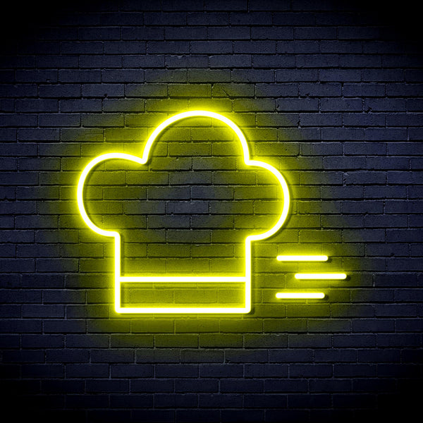 advpro-chef-hat-ultra-bright-led-neon-sign-fnu0321 - Yellow