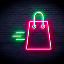 advpro-shopping-bag-ultra-bright-led-neon-sign-fnu0323 - Green & Pink