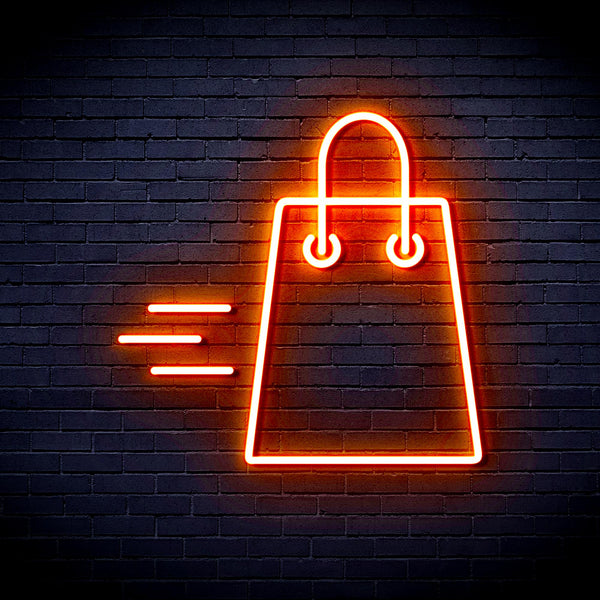 advpro-shopping-bag-ultra-bright-led-neon-sign-fnu0323 - Orange