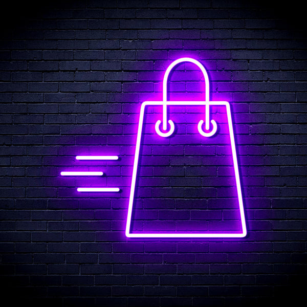 advpro-shopping-bag-ultra-bright-led-neon-sign-fnu0323 - Purple