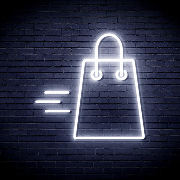 advpro-shopping-bag-ultra-bright-led-neon-sign-fnu0323 - White
