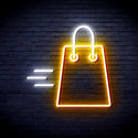 advpro-shopping-bag-ultra-bright-led-neon-sign-fnu0323 - White & Golden Yellow