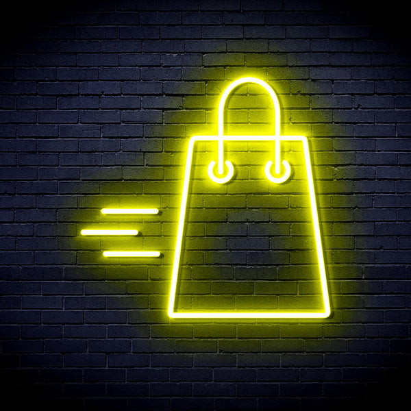 advpro-shopping-bag-ultra-bright-led-neon-sign-fnu0323 - Yellow