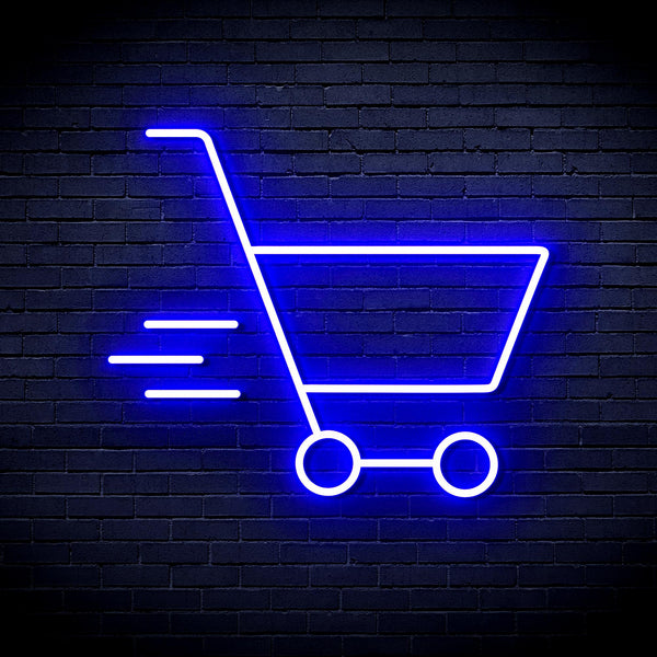 advpro-shopping-cart-ultra-bright-led-neon-sign-fnu0324 - Blue