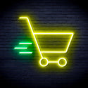 advpro-shopping-cart-ultra-bright-led-neon-sign-fnu0324 - Green & Yellow