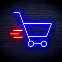 advpro-shopping-cart-ultra-bright-led-neon-sign-fnu0324 - Red & Blue