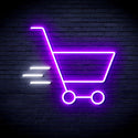 advpro-shopping-cart-ultra-bright-led-neon-sign-fnu0324 - White & Purple