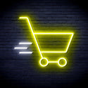 advpro-shopping-cart-ultra-bright-led-neon-sign-fnu0324 - White & Yellow