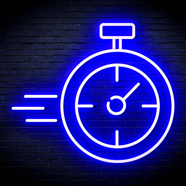 advpro-stop-watch-ultra-bright-led-neon-sign-fnu0325 - Blue