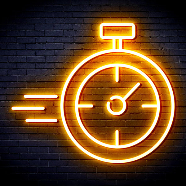 advpro-stop-watch-ultra-bright-led-neon-sign-fnu0325 - Golden Yellow