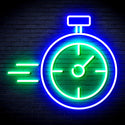advpro-stop-watch-ultra-bright-led-neon-sign-fnu0325 - Green & Blue