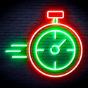 advpro-stop-watch-ultra-bright-led-neon-sign-fnu0325 - Green & Red